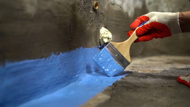 Commercial Waterproofing project at a Waterport, NY business property by SJ Waterproofing Pros